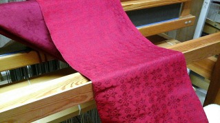 Another damask warp off the loom!