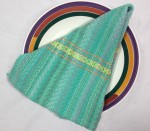Cotton Kitchen Towel in Turquoise and Seafoam Green