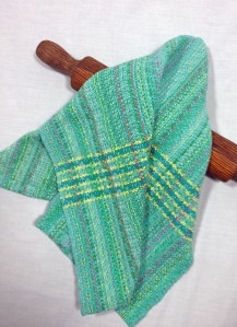 Cotton Kitchen Towel in Aqua and Turquoise