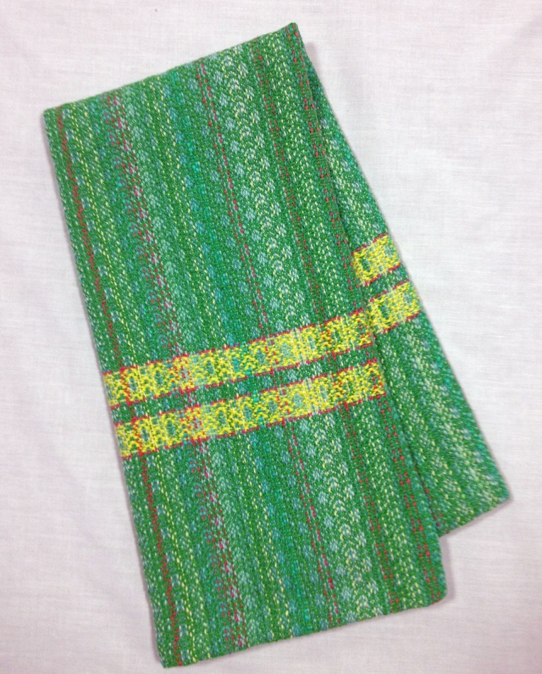 Cotton Kitchen Towel in Blended Greens